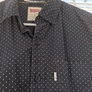 Levi's Navy Blue Polka Dot Short Sleeve Shirt